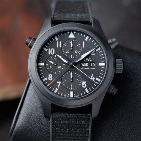 iwc top gun jet black|iwc chronograph gun.